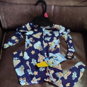 Playful Blue and Orange Kids Pajama Set